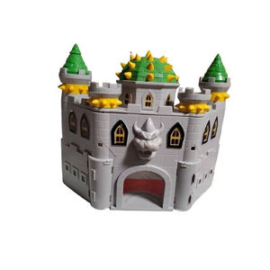 Super Mario Deluxe Bowser Castle Playset Large Fortress Jakks Nintendo,No Basket